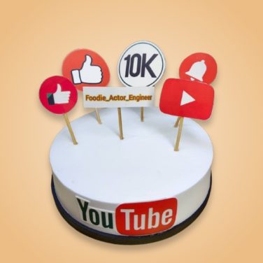 10K YouTube subscribers celebration cake