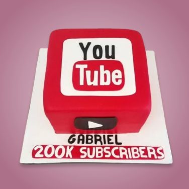 200K YouTube subscribers celebration cake