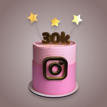 30K Instagram followers pink celebration cake