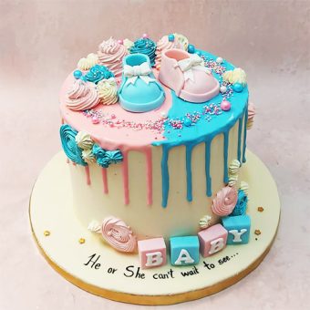 Designer He Or She Baby Shower Cake