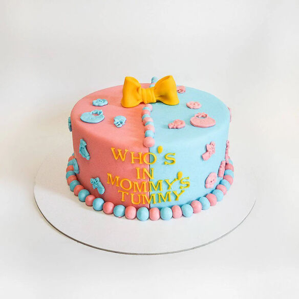 Baby Reveal Baby Shower Cake