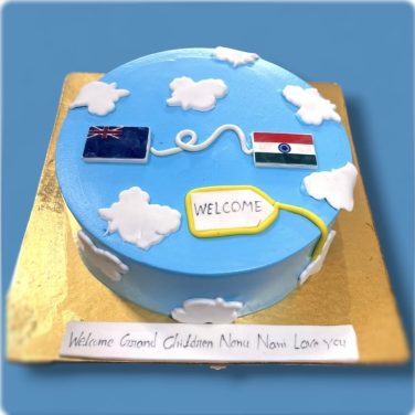 australia to india welcome cake