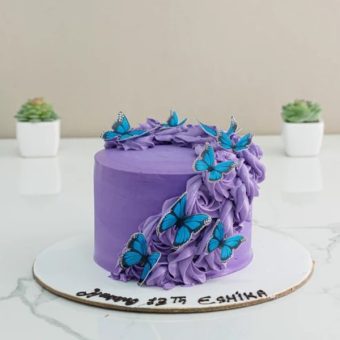 purple butterly cake