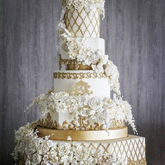 Gold Wedding Cake