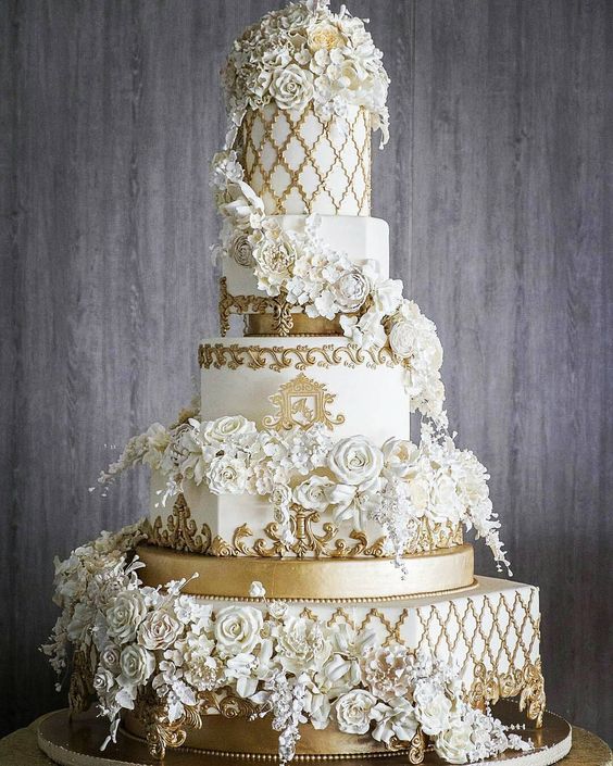 Gold Wedding Cake