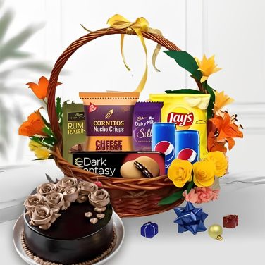 rich chocolate snacks hamper