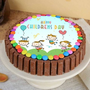 childrens day photo cake