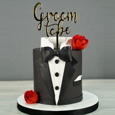 tuxedo cake for groom to be