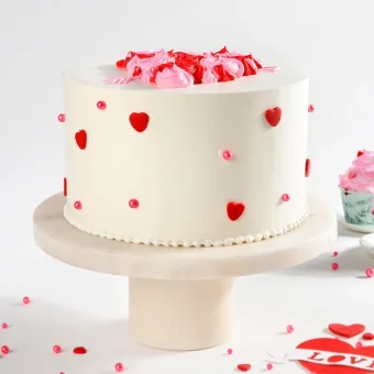 Valentine's Day Rose Heart Cake