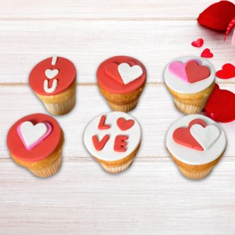 I Love You Heart Cupcakes