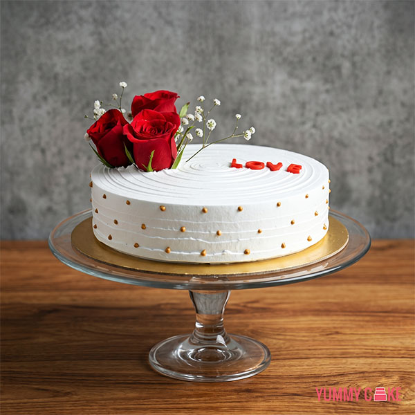 Love & Rose Blossom Cake