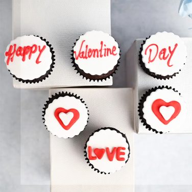 Love You More Valentine Cupcakes