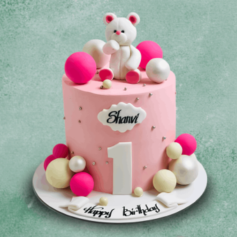 Pink Teddy Bear Cake