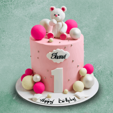 Pink Teddy Bear Cake