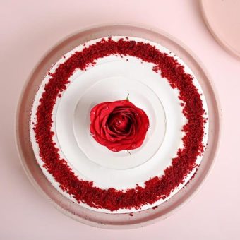 Silky Rose Red Velvet Cake