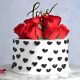 Romantic Rose And Choco Cake