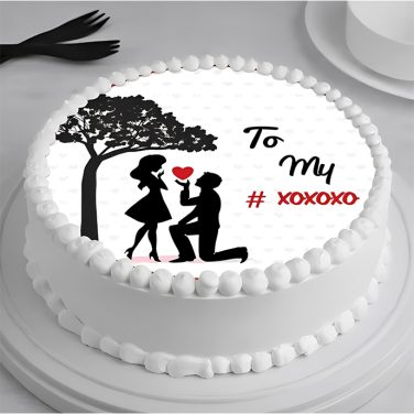 Sweet Valentine’s Proposal Cake