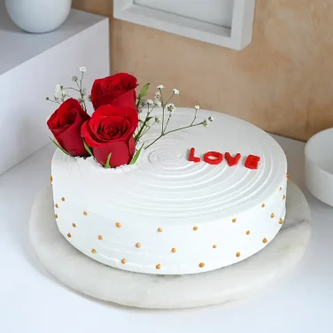 Love & Rose Blossom Cake