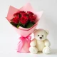 Love and Roses with a Cute Teddy