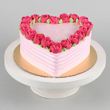 Sweet Heart Rose Cake