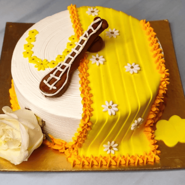 sitar theme cake