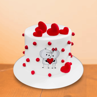 Adorable Love Birds Cake