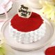 Elegant round shaped Red Velvet Frosted Cake