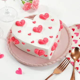 Love-filled Heart Cake