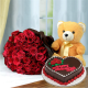 Sweet Valentine’s Teddy & Cake Hamper