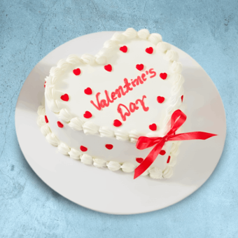 Valentine’s Day Heart Cream Cake