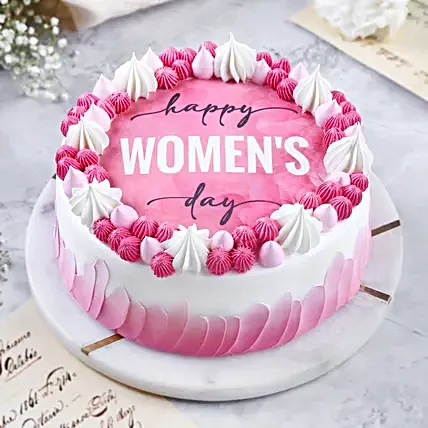 womens day minimalist cake