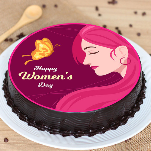 womens day special photo cake
