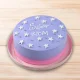 Purple and pink Mother’s Day cake with “Super Mom” message and white star decorations