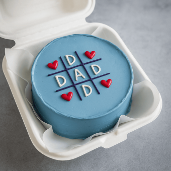 Tic-Tac-Toe DAD Love Cake