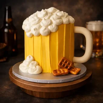 beer mug theme cake