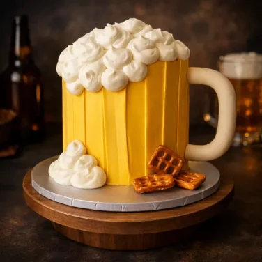 beer mug theme cake