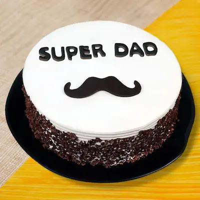 super dad mustache cake