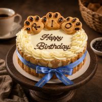 paw special round cake for dog