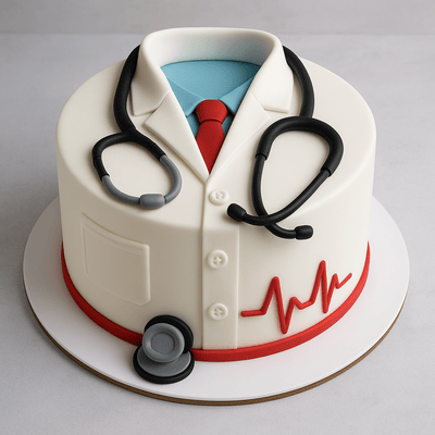 doctor coat theme cake