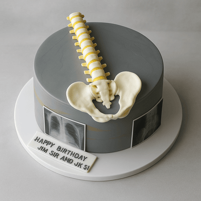 x-ray or spine theme cake