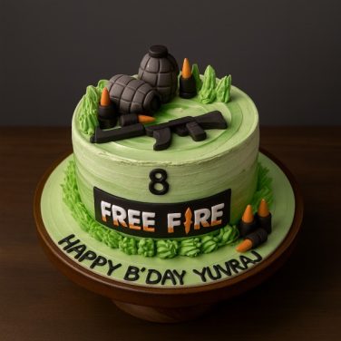 free fire birthday cake