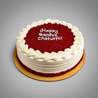 ganesh chaturthi red velvet cake