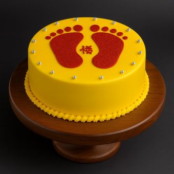 Goddess Footprint Theme Cake for Navratri