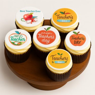 Photo Print Teachers Day Cupcakes