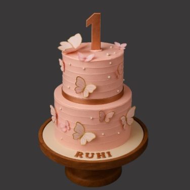 2 tier butterfly cake