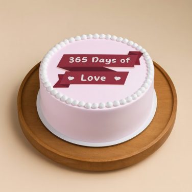 365 Days of Anniversary Photo Cake