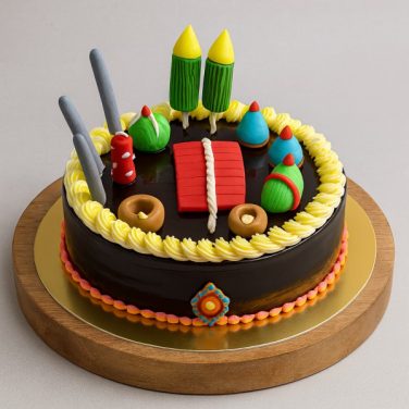 Diwali Crackers Fondant Cake
