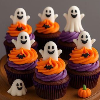 adorable ghost halloween cupcakes