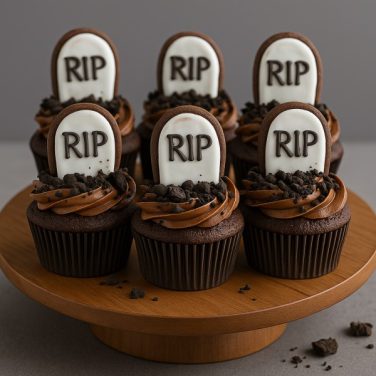 halloween rip cupcakes