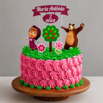 masha and bear cream cake